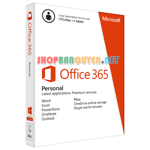 Key Office 365 Personal 1 Year 1 PC Mac bản quyền