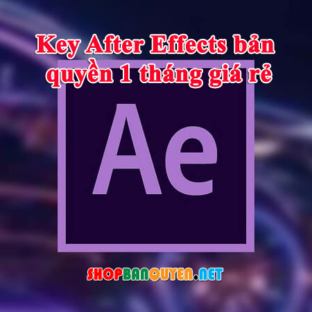 Key Adobe After Effects bản quyền giá sỉ